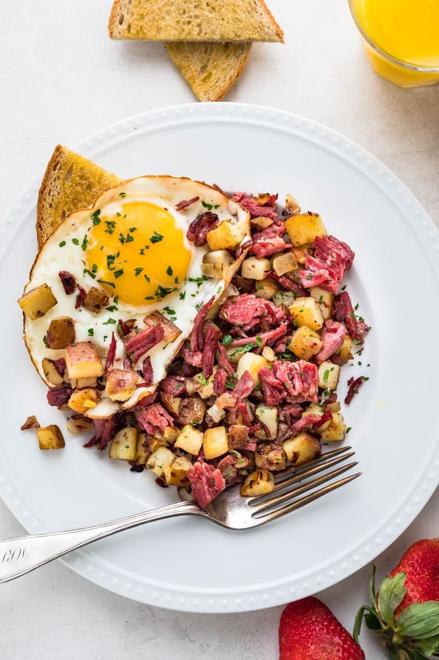 Corned Beef Hash & Eggs.